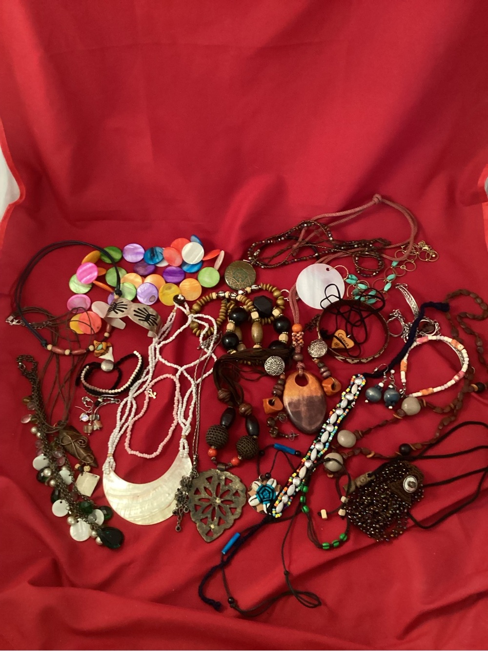 552 grams of Women's Colorful Boho Necklace Collection